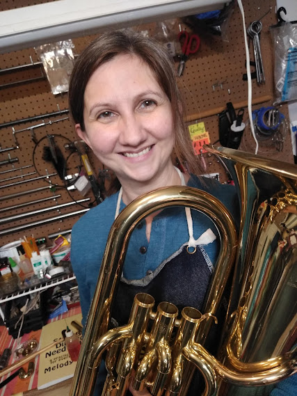 Christina Thompson, trombonist, music educator, instrument repair technician